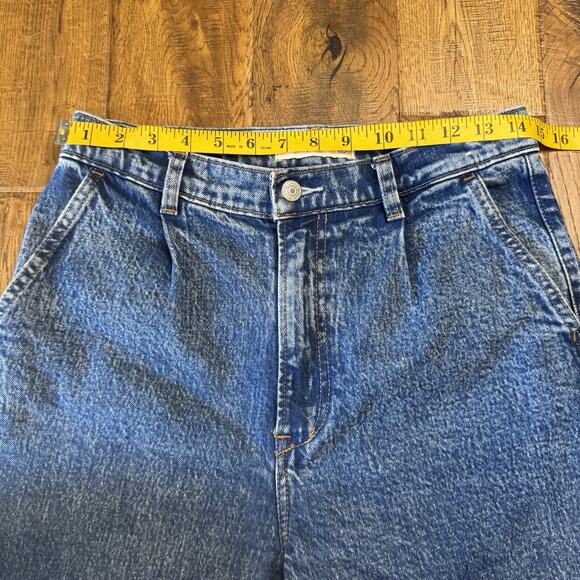 Abercrombie Fitch Ultra High Rise Tapered Womens Jeans Size 28/6R Acid Wash - Picture 3 of 8